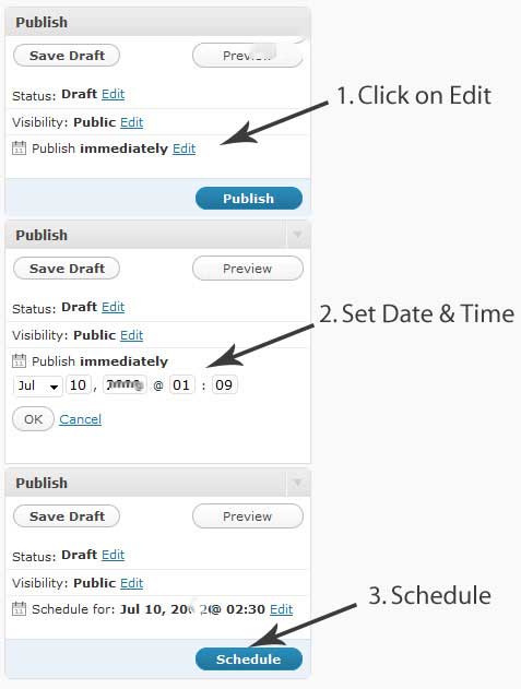 Schedule Content in WordPress